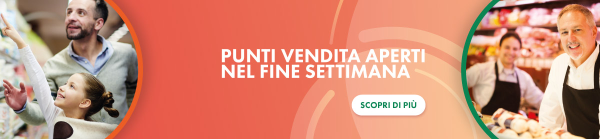 Punti vendita aperti nel week end